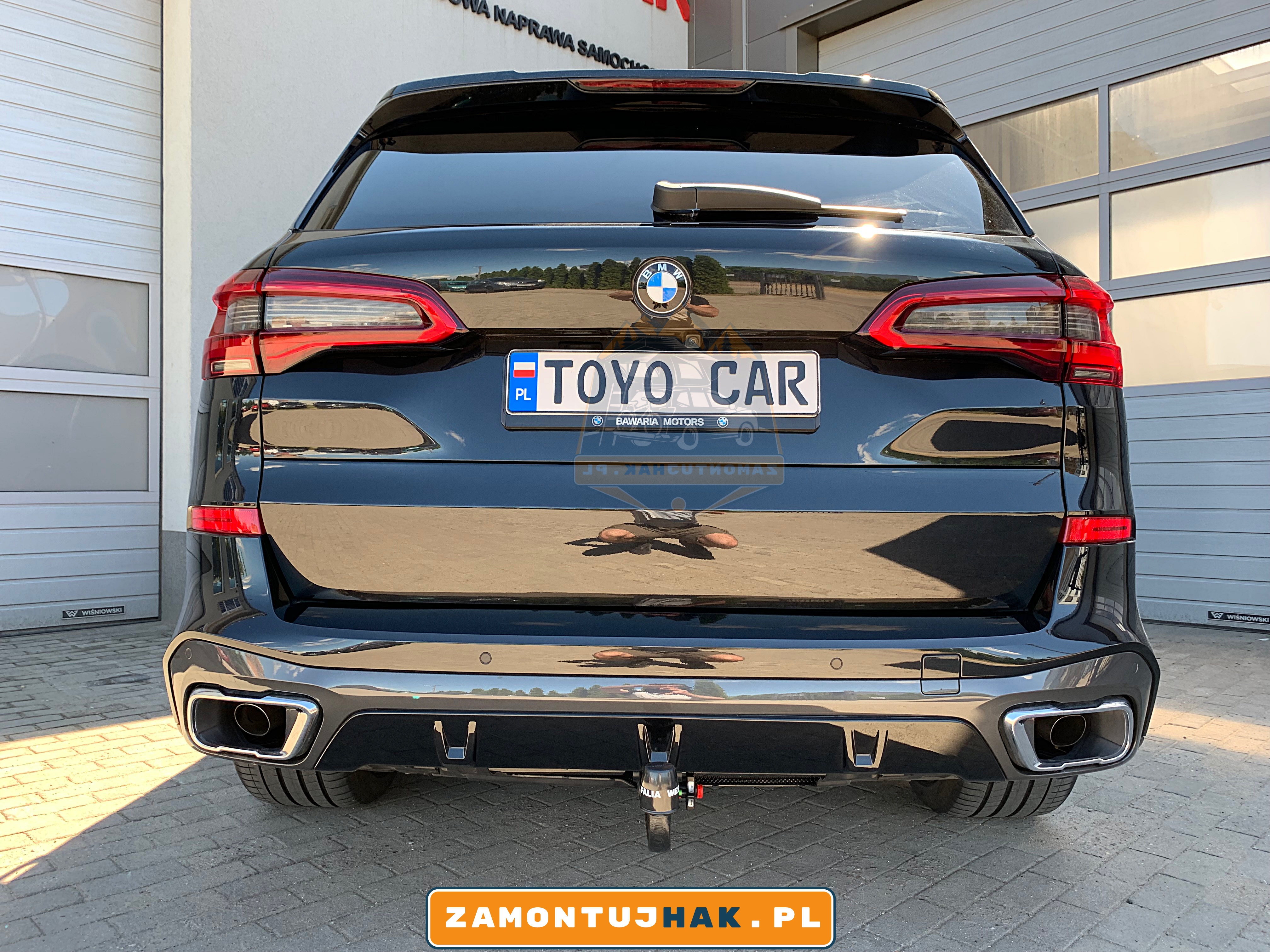 na zdjeciu bmw x5 g05 hak holowniczy od Westfalia model a40v  